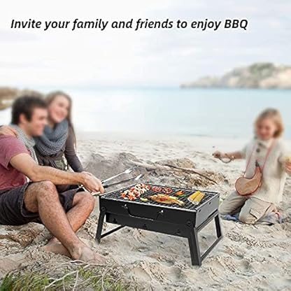 SunJas BBQ Holzkohlegrill Reisegrill Minigrill Tischgrill Picknick Campinggrill – Bild 7