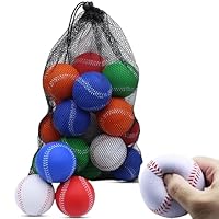 Magicorange Foam Baseballs, 20 Pack Practice Training Baseballs Unmarked Baseball Soft Toss, Batting, Fielding, Hitting, Pitching (Colorful)