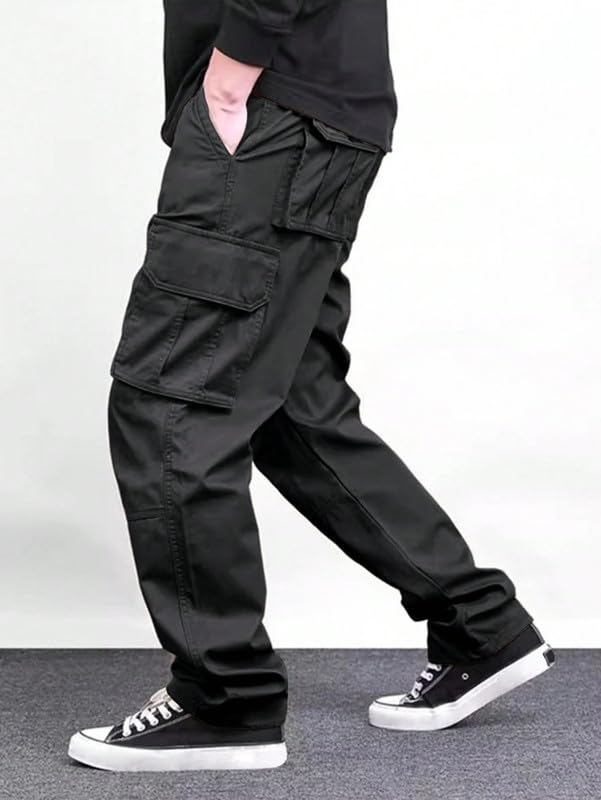 Image of DEELMO Men's Stylish Multi-Pocket Cargo Pants || Casual Fit Pants Trousers || Stylish Trousers for Men || Men's Cargo (MD501 01 08)