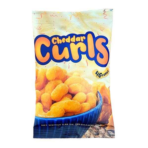NutriWiseProtein Curls | 7/Bags | Healthy Delicious Diet Snack | Gluten Free, Low Fat, Low Sugar, Low Carb (Cheddar Cheese)