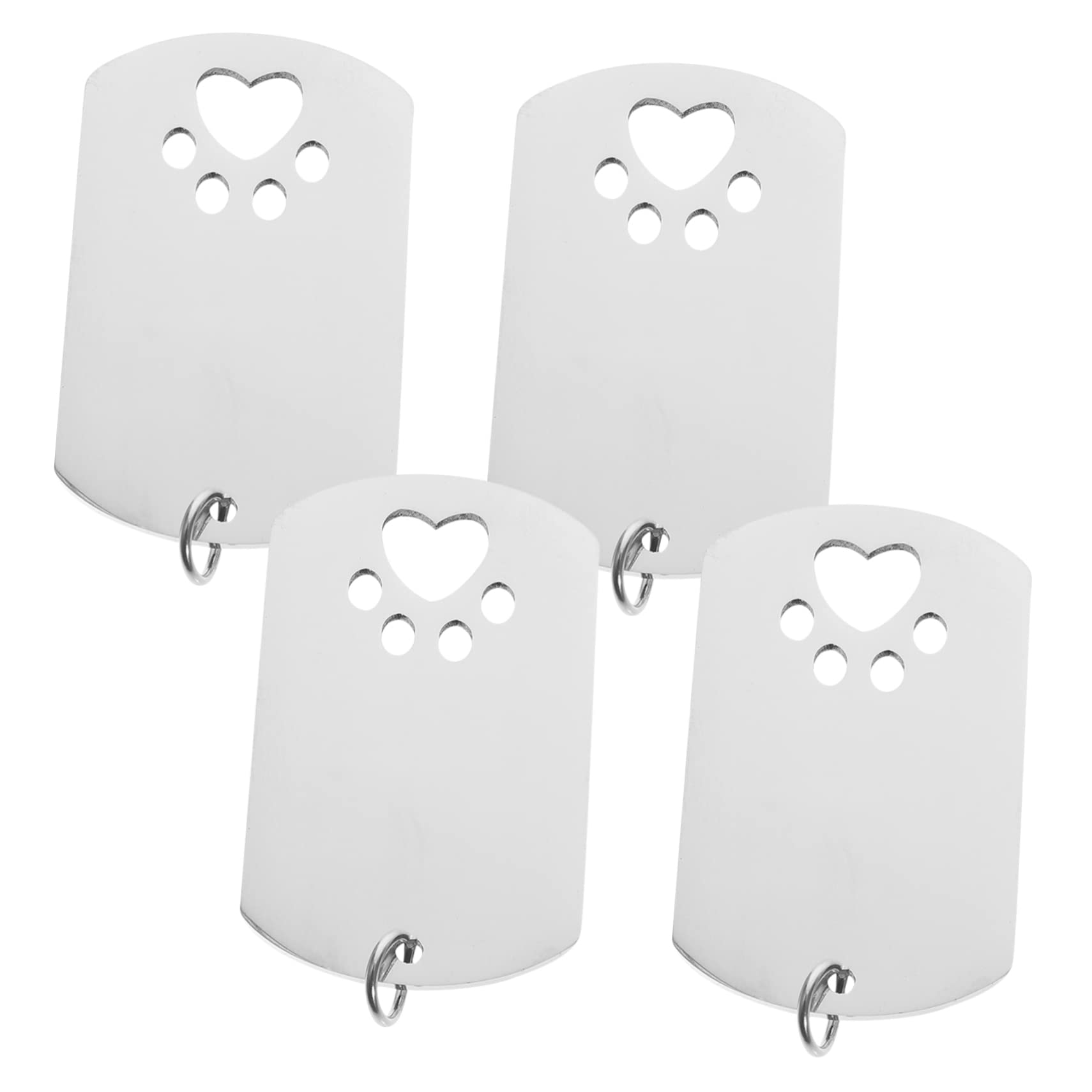 FRCOLOR 20pièces Étiquettes Identification Acier Forme De Patte Pour Chiens Et Médaille Personnalisable Pour Animaux De Compagnie Plaques à Graver