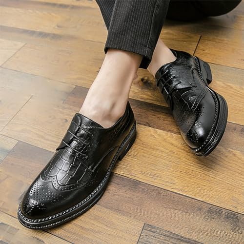 Men's Genuine Leather Oxford Dress Shoes, Fashion Brogue Business & Conference Shoes, Comfortable Formal & Banquet Shoes for Men2