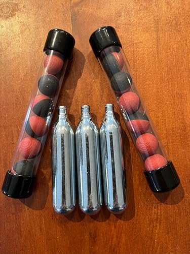 Home Defense Pepper Ball Launcher Refill Kit 40X HOT RED/Black