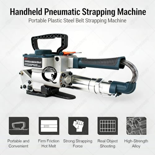 Máquina flejadora de mano neumática y ergonómica para aluminio y acero 5