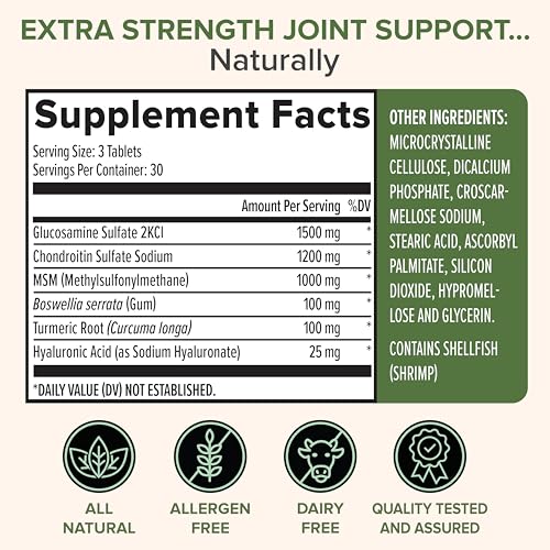 Zenwise Health Joint Support Supplement with Glucosamine Chondroitin MSM, Curcumin & Sulfate - Joint Health for Women & Men - Mobility & Flexibility Support for Knee, Cartilage & Bone - 90 Count