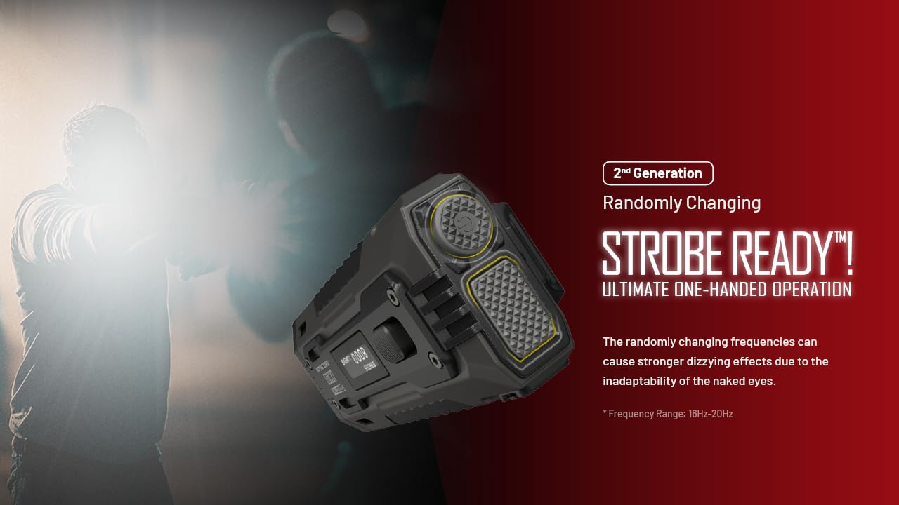 Nitecore EDC37 taktische LED-Taschenlampe – helle Taschenlampe mit 8000 Lumen, 420m Reichweite, USB-C wiederaufladbar, kompakt & wasserdicht für Outdoor, Notfall & Polizei