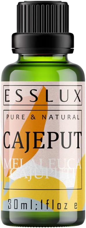 Esslux Cajeput Essential Oil - 100% Pure Natural Cajeput Oil for Aromatherapy, Skin & Hair | Refreshing & Uplifting Aroma Ideal for Diffuser, Massage & DIY Projects - Therapeutic Grade - 30 ML