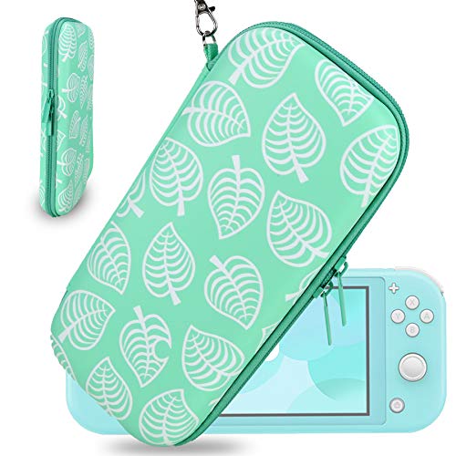 Funda para Nintendo Switch Lite - Portátil Funda Protectora de Viaje con 10 Cartuchos de Juego para Nintendo Switch Lite y Accesorios de YOUSHARES(Leaf Crossing)