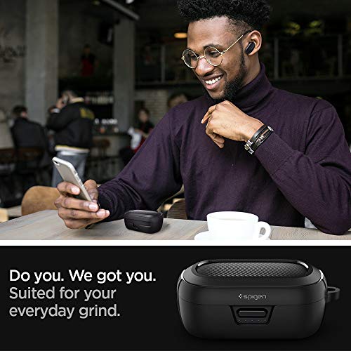 Spigen Rugged Armor Ontworpen voor Bose QuietComfort Earbuds Hoesjes Case Cover (2020) - Mat Zwart - Image 4