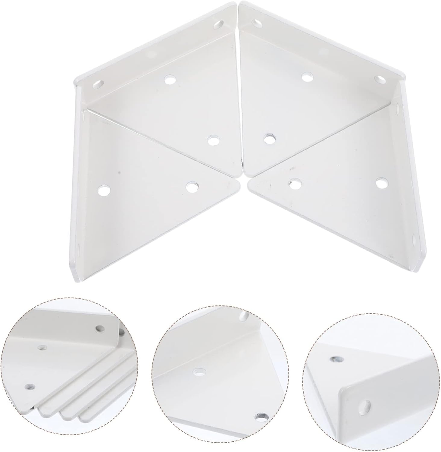 VALICLUD 4sets Invisible Triangle Wall Mount Shelf Brackets Sturdy Iron Floating Shelves for Rustic Style