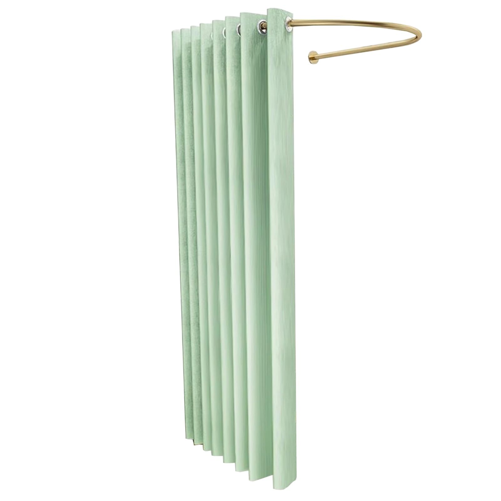 HPFHSJFitting Room Iron Materialn Fitting Room,U Shaped Rod Privacy Screen， With Metal Frame，for Clothing Store Boutique Office(Mint green,76.7X110in)