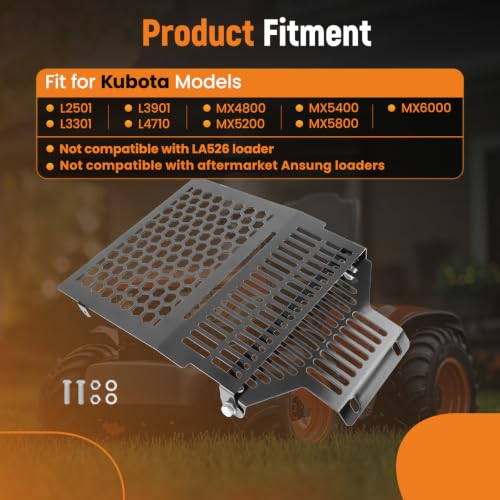 Image of maXpeedingrods Brush Guard Fit for Kubota L2501 L3301 L3901 L4710 MX4800 MX5200 MX5400 MX5800 MX6000 Tractor - Grille Guards