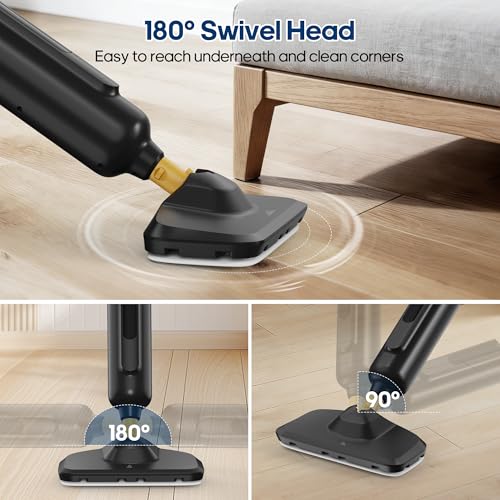 Image of NEWBULIG Steam Mop for Hardwood /Tile /Carpet, Lightweight Steamer Cleaner for Floor Cleaning, Heats Up in 30 Seconds,16.4 FT Cord and 2 Washable Pads