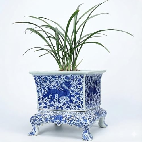 Extra Large Blue and White Planter - Porcelain...