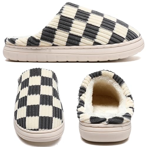 Image of Guyarns House Slippers for Women & Men - Fuzzy, Casual Indoor /Outdoor Shoes with Memory Foam & Faux Fur Lining