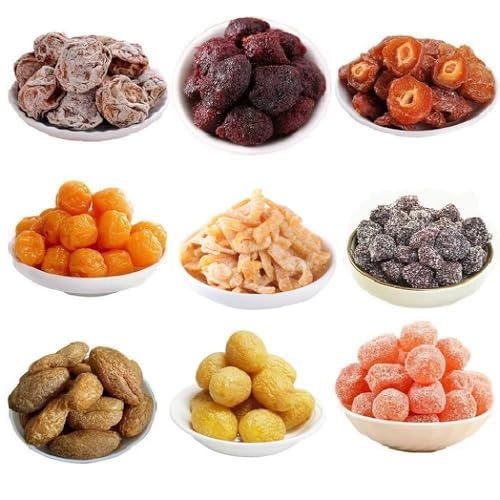 HELENOU666 Chinese Traditional Snack Preserved Fruits Dried Plums 9-Flavor Mixed