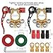 Zrigiwr Battery terminal connectors 1 pair made of pure copper, 4 Way Quick Release Disconnect Battery Terminals, suitable for SAE/JIS A-pillars, cars, caravans, trucks, boats and solar equipment.