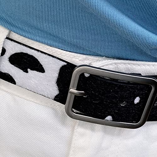 FERCAISH Waist Belts for Women Fashion Animal Print Leather Belt Cow Print Belt4