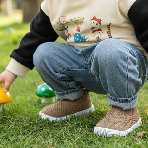 Image of MORENDL Baby Toddler Walking Socks Non-Slip Breathable Unisex Casual Sneakers