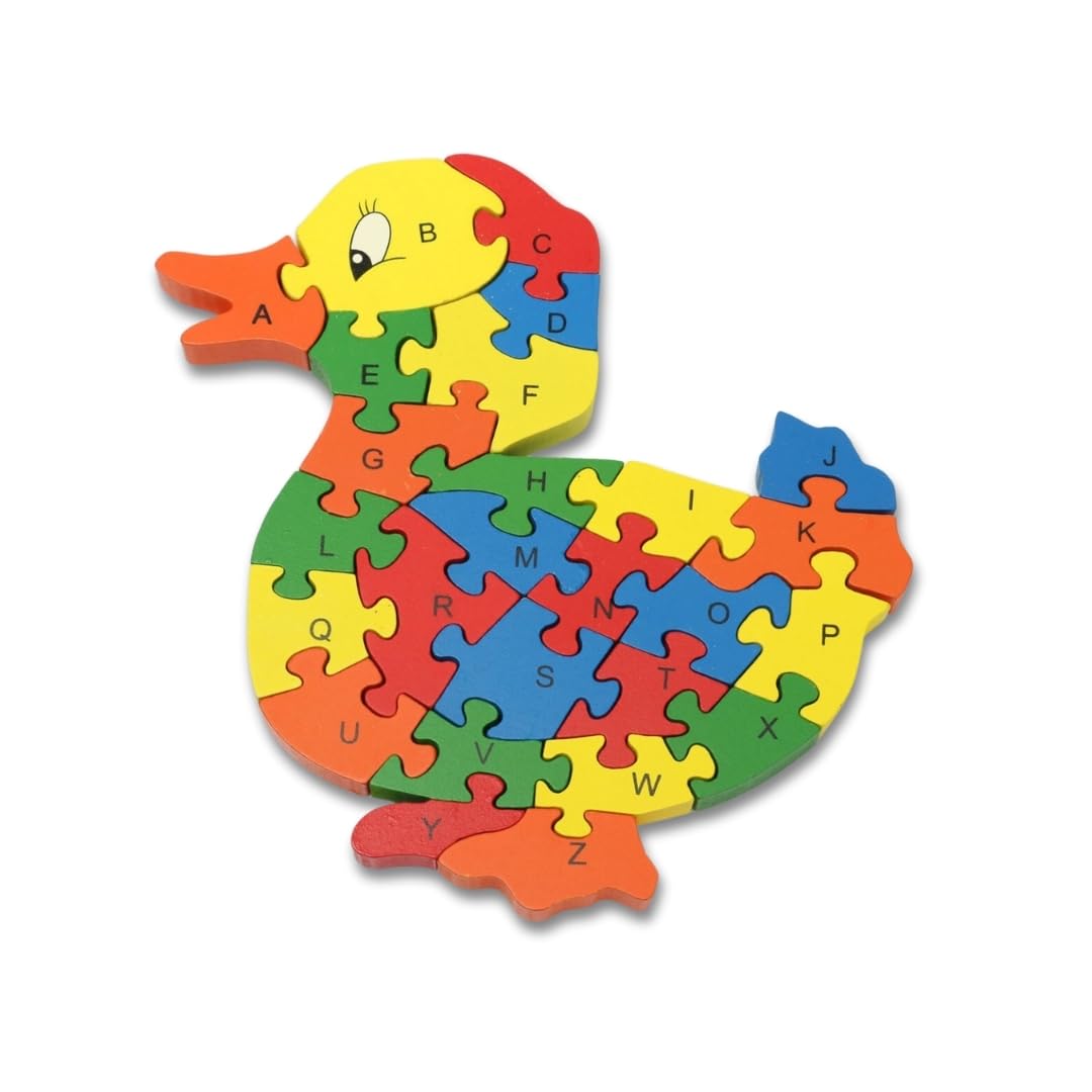 EcoElf Wooden Scholar Duck Jigsaw Puzzle with ABCs and Letters and Numbers for Kids, Preschoolers to Learn Letters and Numbers - Educational Toy Multi Color Gifts for Boys & Girls Ages 3, 4, 5, 6 (B0CX8MP9GT) Amazon Price History, Amazon Price Tracker