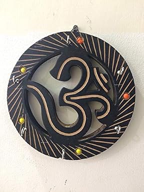 SPHINX OM Design Round Wooden Wall Hanging Key Holder-6 hooks