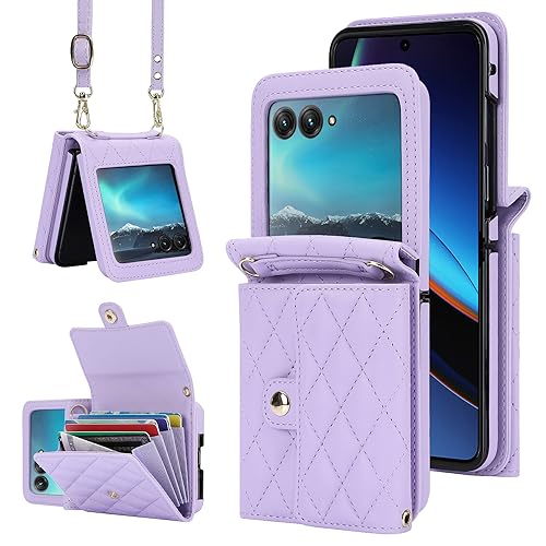 Sacoche crossbody Motorola Razr 50 violette idéale pour vos sorties et voyages