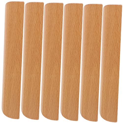 LckCryspho 6個セット クラシック風キャビネットハンドル 木製 ? 衣類棚 引き出し 食器棚対応 滑らか仕上げ 家具アクセサリー (16X3.2CM,示されているように)