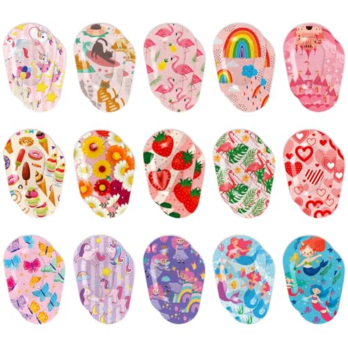 Sublaga 30 Pcs Eye Patches for Kids,15 Styles Kids Eye Patches, Toddler Eye Patch with Lazy Eye, Breathable Material, Cotton, Colorful and Fun Designs Adhesive Kid Eye Patches for Girls Toddler