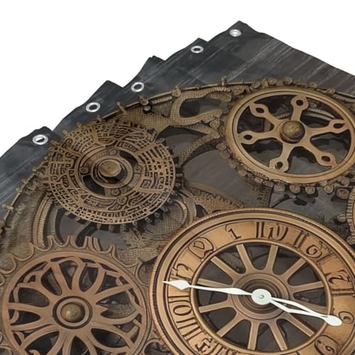 Rideau de douche steampunk imperméable et épais 182,9 cm