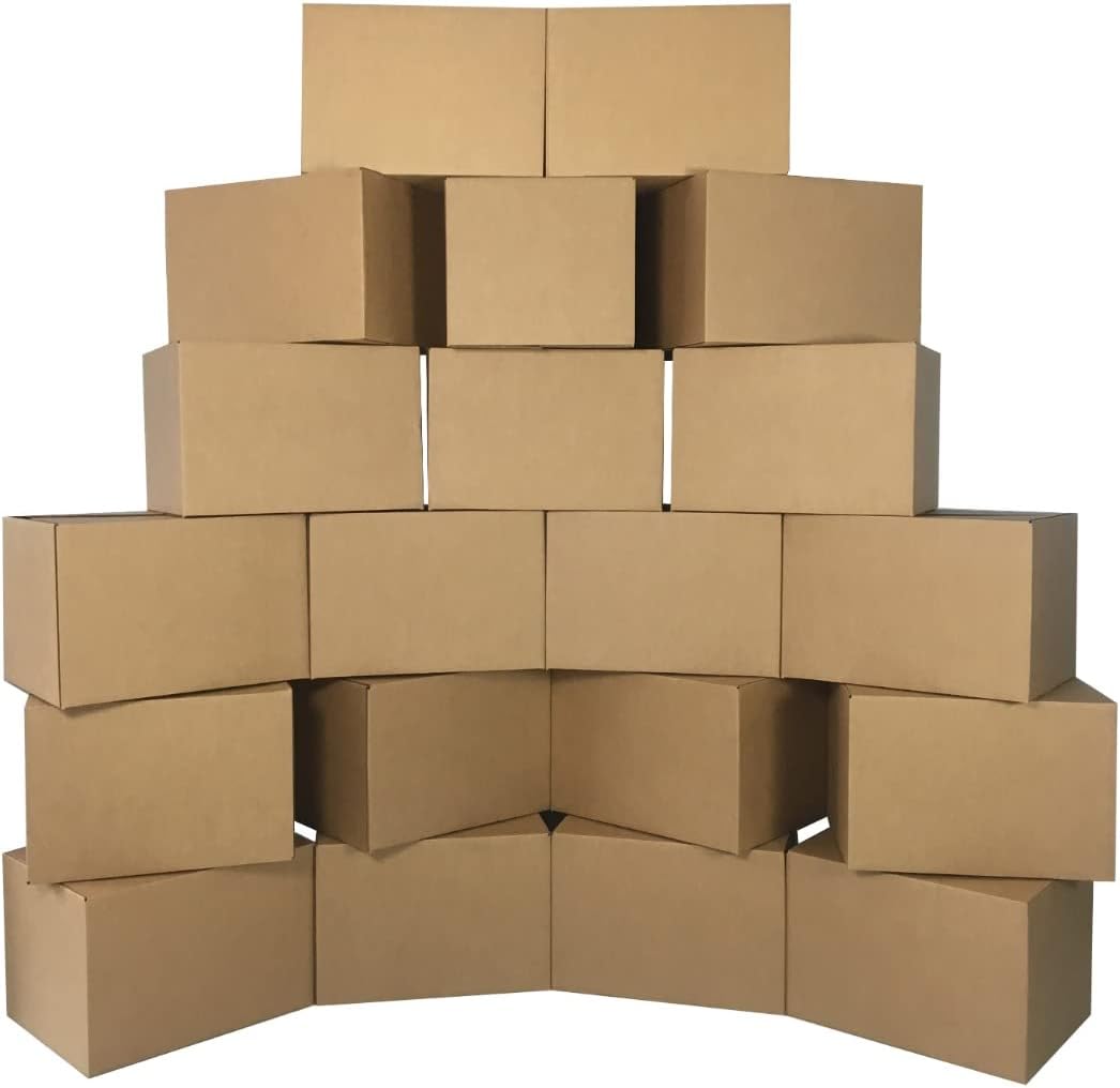 UBMOVE Medium Moving Boxes 18"L x 14"W x 12"H 20-Pack Corrugated Cardboard Box for Shipping, Mailing, Packing, Packaging and Storage