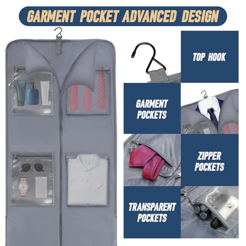 Rolling Garment Bag, Large Carry On Garment Bag With Wheels, Men Women Suit Carry On Garment Bag for Travel Business2