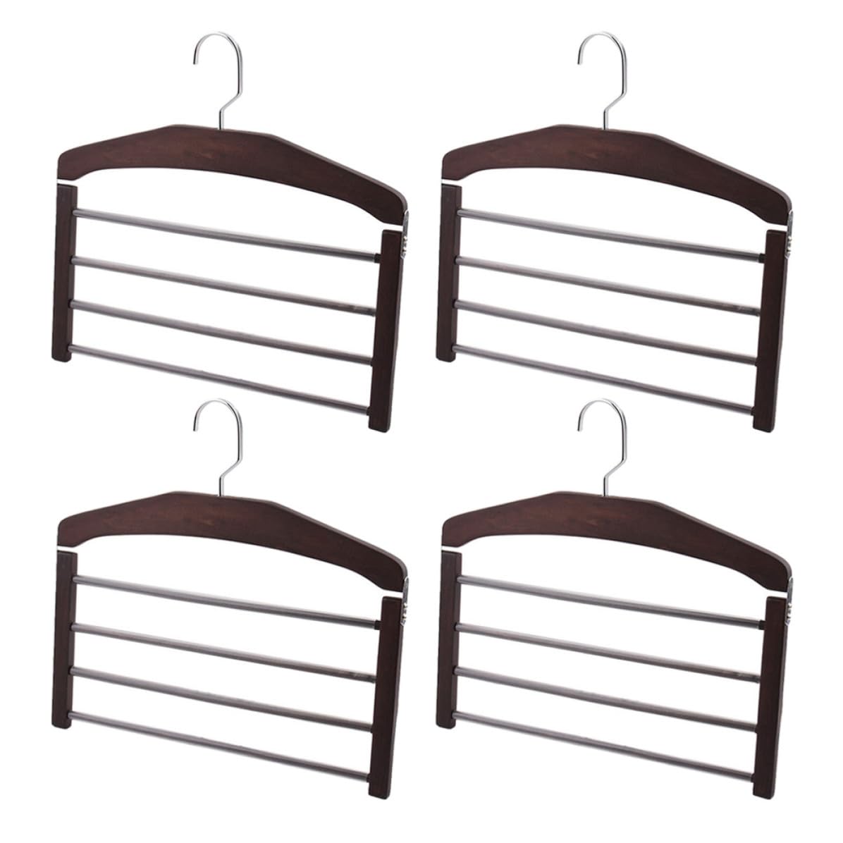 VICASKY Organizador de Secado Multicapa de Madera para Corbatas y Bufandas, 4 Unidades con Función Multifuncional, Ideal para Habitaciones