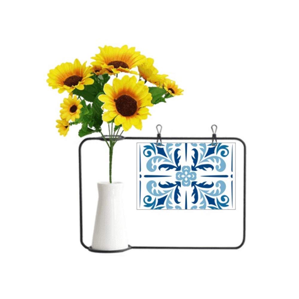 Fleurs artificielles marocaines avec vase et carte cadeau originale