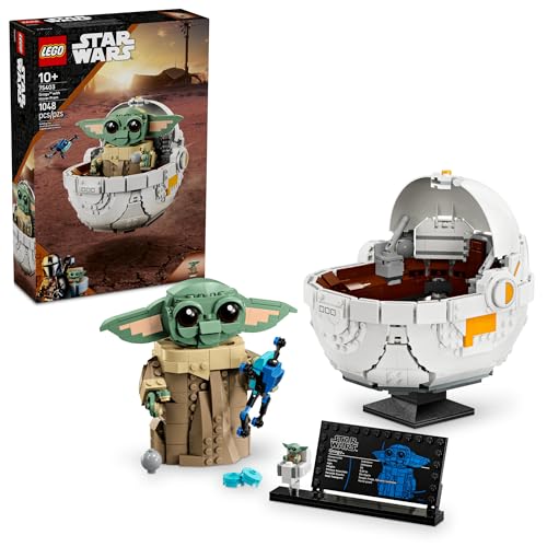LEGO Star Wars: The Mandalorian Grogu with Hover Pram Building To...