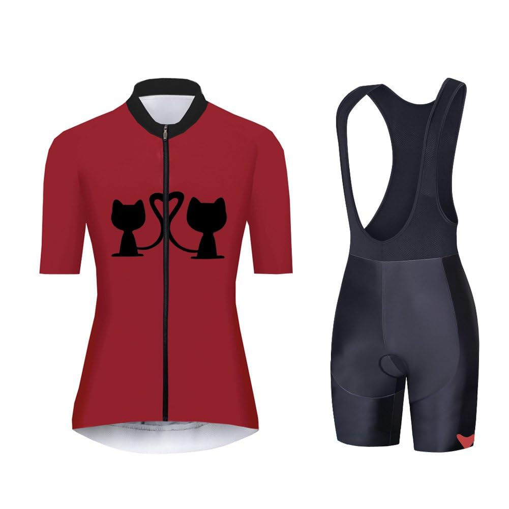 UGLY FROG 24H Completo Bici da Corsa Damen Abbigliamento MTB Maglia Ciclismo Estiva + Salopette Imbottiti con Gel 20D Completo Maniche Corti