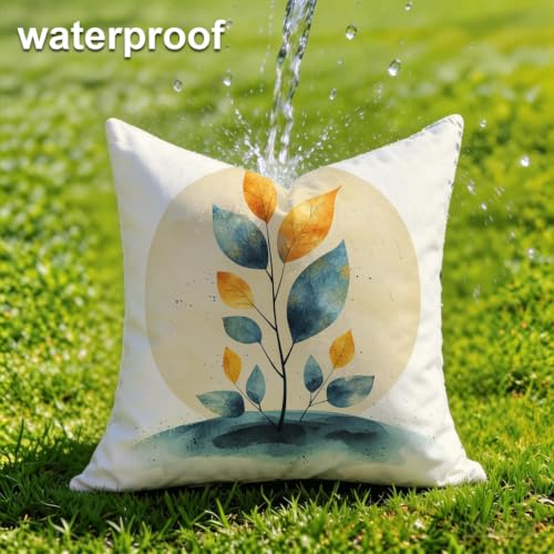 Housse de coussin 60x60 extérieur imperméable en lin lot de 2 - 8