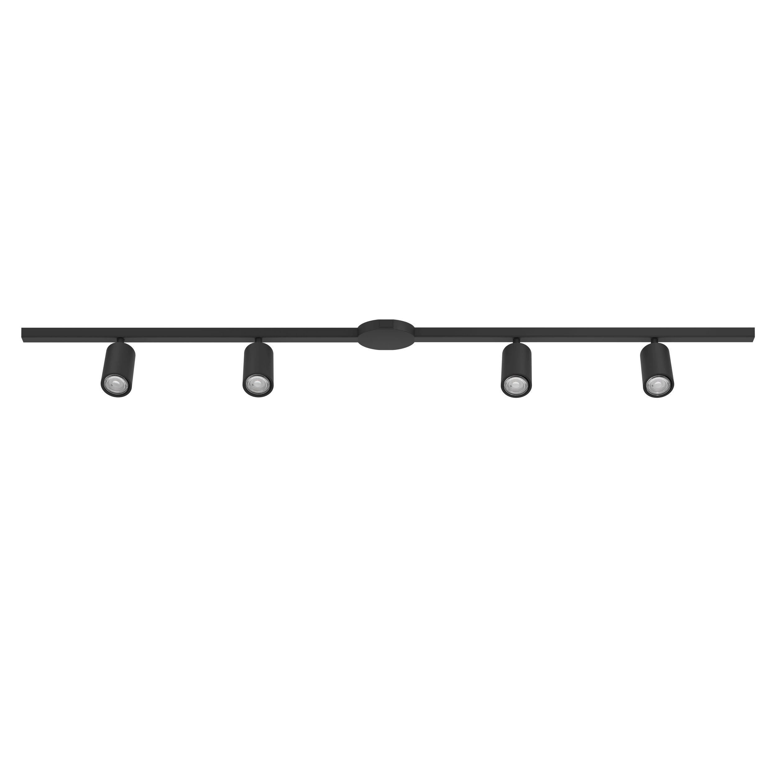 EGLO Hoogspanningsrailsysteem Easy Track, Uitbreidbare Set Met 4 Plafondspots Plafondlamp Raillijst Van Aluminium En Kunststof In Wit Lampen Gu10 Fitting 192 5 Cm 2047792339