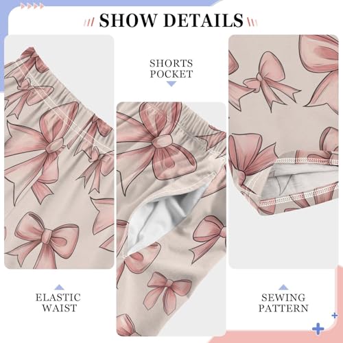 Bow Pink A Pajama Pants Long Sleep Pant Soft PJ Bottoms Sleepwear4