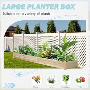 8feetoutdoorwoodenraisedgardenbedelevatedplantingplanterboxkitforvegetablesfruitsherbgrowyardgardeningnatural Urban Country Home Decor 8 feet outdoor wooden raised garden bed elevated planting planter box kit for vegetables fruits herb grow yard gardening natural urban country home decor