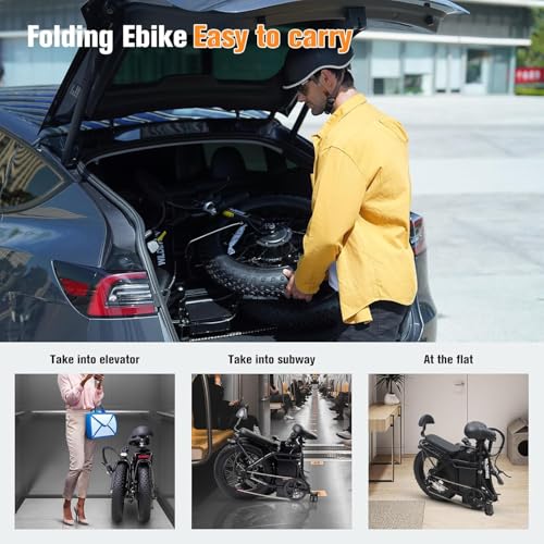 Image of Wildeway Folding Electric Bike for Adults,2000W Dual Motor Ebike 20x4.0 Fat Tire All-Terrain 28MPH,48V 32Ah /60Ah Removable Battery,7-Speed,Dual Hydraulic Disc Brake,City Commuting Delivery Bicycle