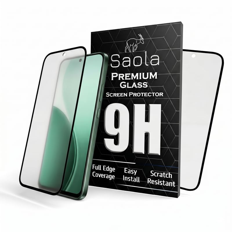 Image of Saola HD Matte Tempered Glass With 18H Hardness For Oppo F33 5G (PACK OF 1) with Hassle-less Installation Kit. Full screen Coverage. 6.57 inch