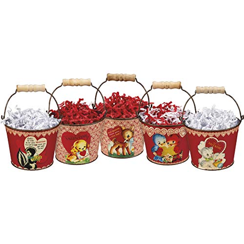 Seaux en métal multicolore pour décoration de table et rangement bureau - 2