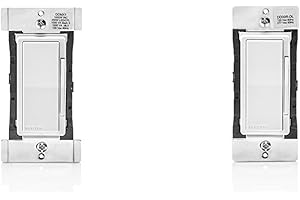 Leviton DDMX1-BLZ Decora Digital Dimmer and Timer with Bluetooth, Enhanced by DD00R-DLZ Matching Dimmer Remote