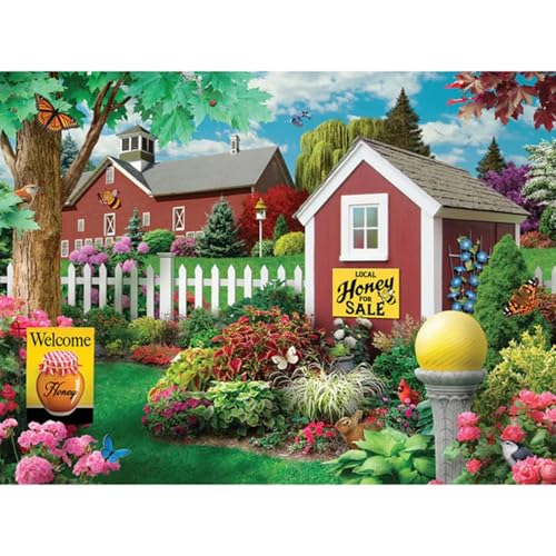 Bits and Pieces Puzzles de 50 Piezas para Adultos - Alan Giana 3-Pack - Rompecabezas de 50 Piezas Extra Grandes 15" x 19", Escenas Rústicas de Campo, Sin Piezas Iguales miniatura 2