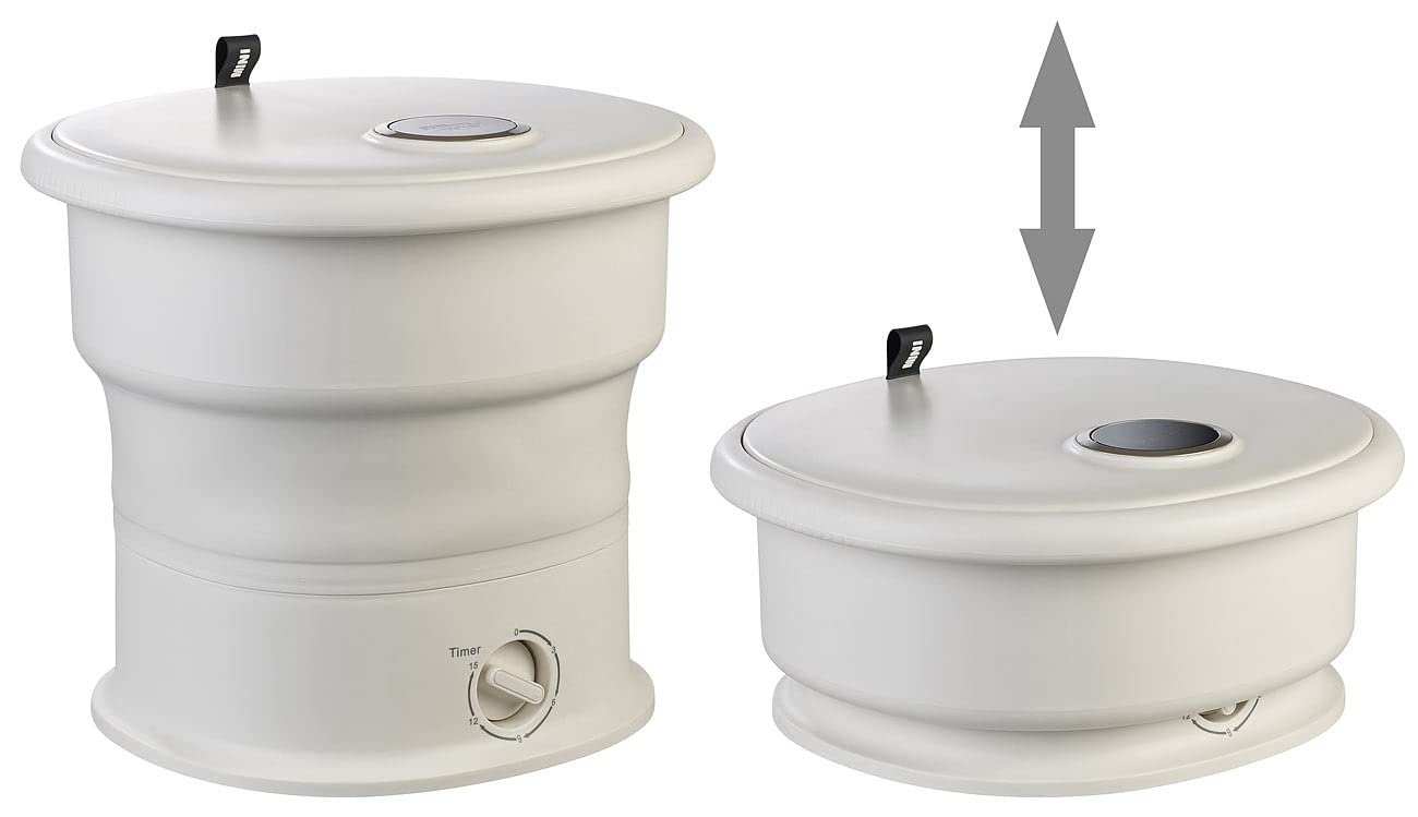 Sichler Haushaltsgeräte Mini Waschmaschine faltbar 1,5 kg Pulsator Timer 50 Watt Camping