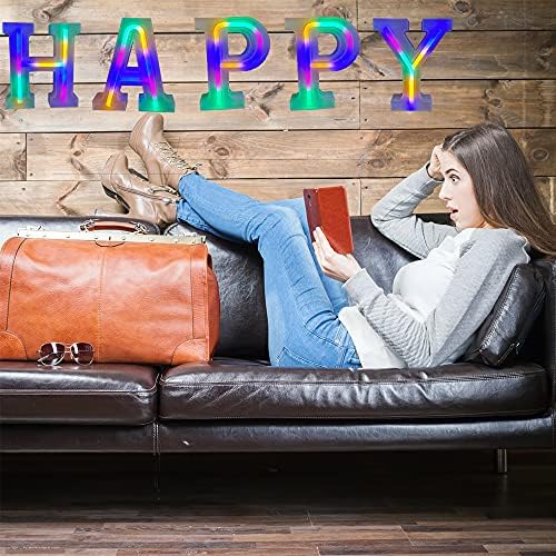 Nordstylee Light Up LED Letters Lights,Neon Letters Night Lights for Wall, Birthday Party, Christmas, Wedding Decoration-Colorful Letters (F)