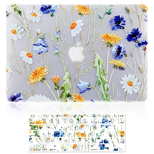Image of MacBook Pro 15 Retina Case, Matte Clear See Through Hard Case Cover for MacBook Pro 15 inch with Retina display (Model: A1398, NO CD-ROM Drive) - Floral Pattern