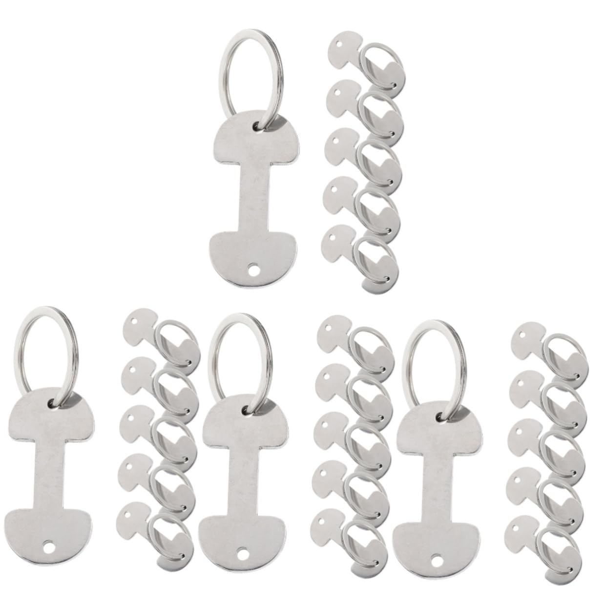 Ciieeo 24 Pcs Cart Token Shopping Trolley Small Wheelbarrow Keychain for Keys Buggy Portable Shopping Carts Trolley Token Key Rings Go Cart Hanging Token Keyring Supplies Zinc Alloy Coin