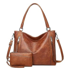 VINBAGGE Damen Handtasche Leder Henkeltasche Top Griff Tasche Vintage Weiches Umhängetasche Schultertasche für Frauen
