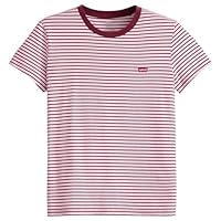 Levi's Perfect Tee T-Shirt, Anita Stripe ZINFAND, L Femmes
